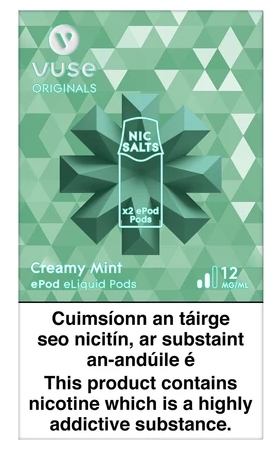 Creamy Mint ePod Pods, Nic Salt E-Liquid